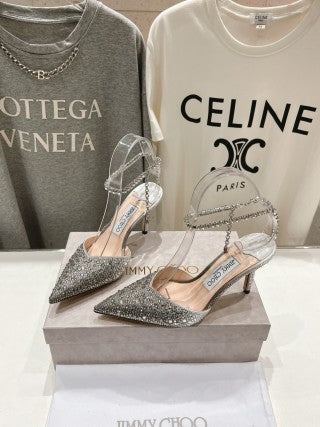 Jimmy Choo Averly Crystal line Sandals