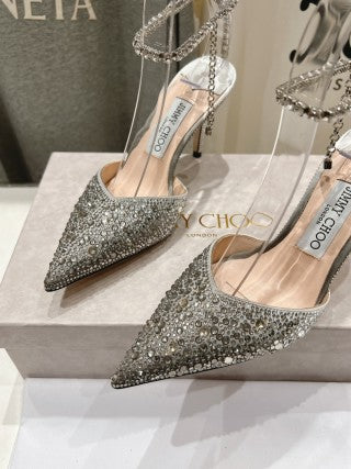 Jimmy Choo Averly Crystal line Sandals