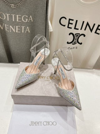 Jimmy Choo Averly Crystal line Sandals