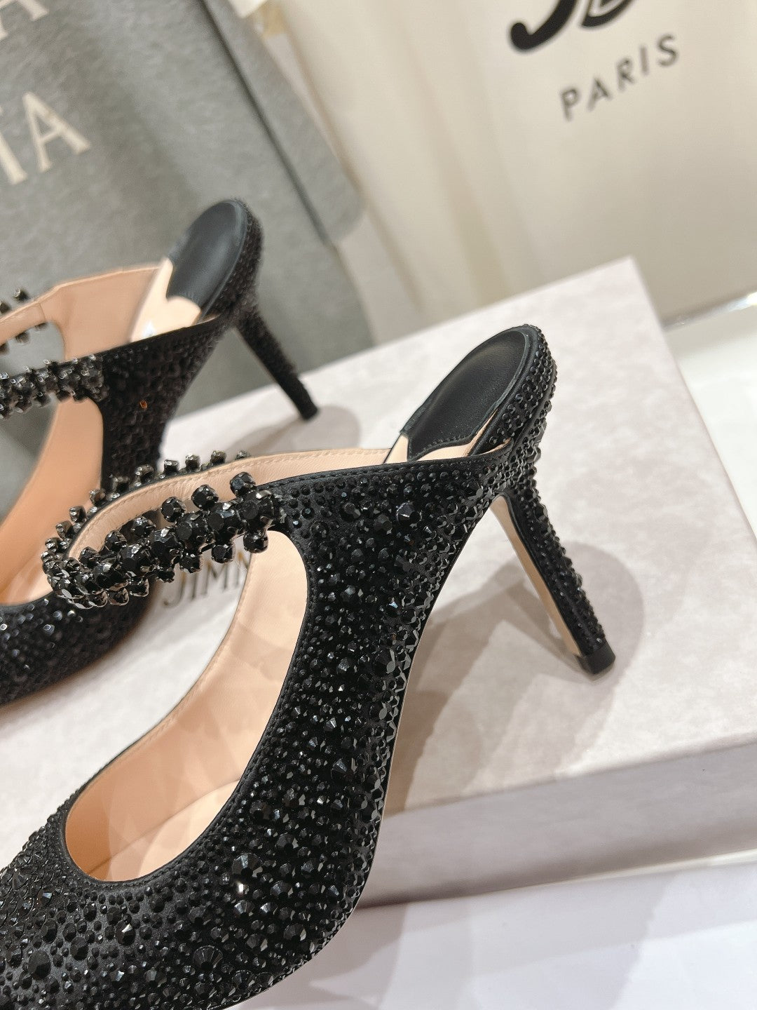 Jimmy Choo Bing Slingback Diamond High-Heeled Sandals