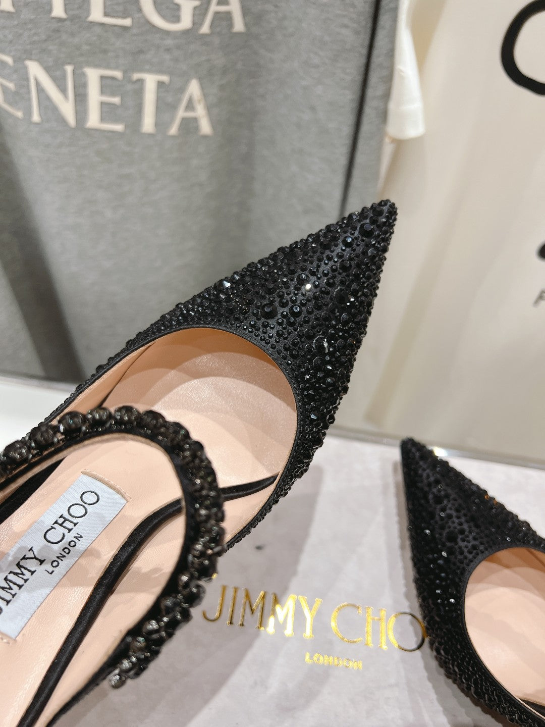 Jimmy Choo Bing Slingback Diamond High-Heeled Sandals