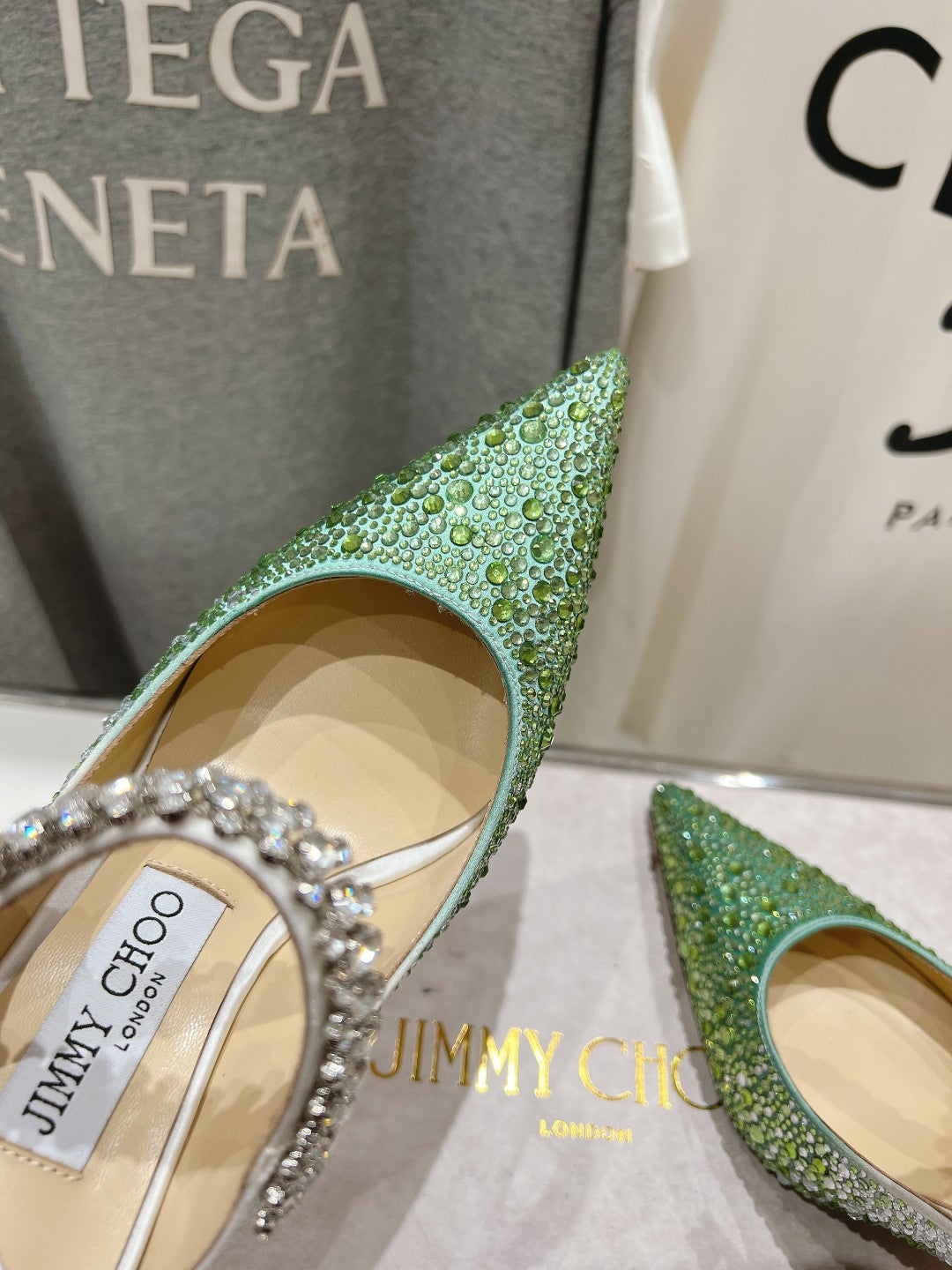 Jimmy Choo Bing Slingback Diamond High-Heeled Sandals