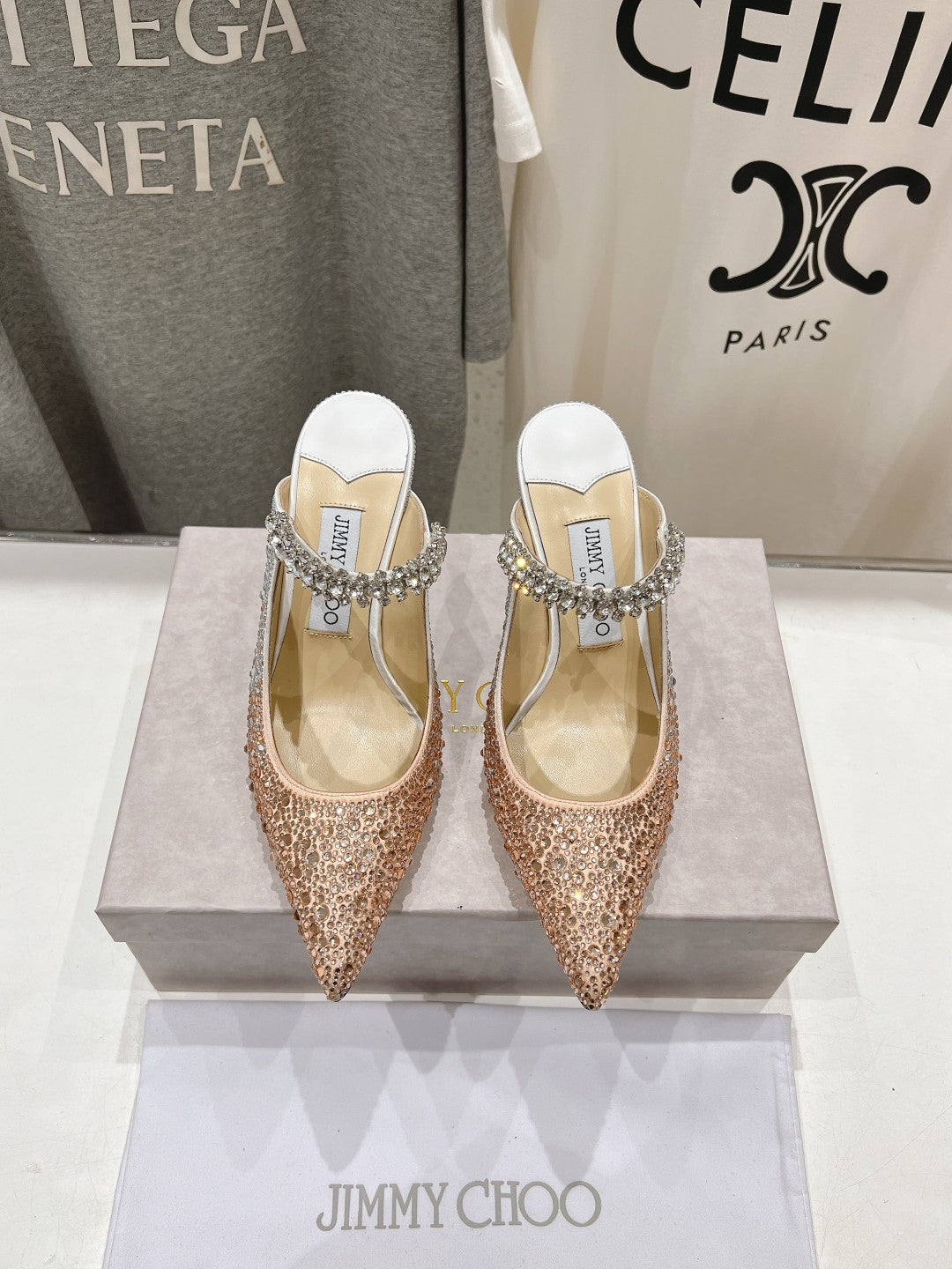 Jimmy Choo Bing Slingback Diamond High-Heeled Sandals