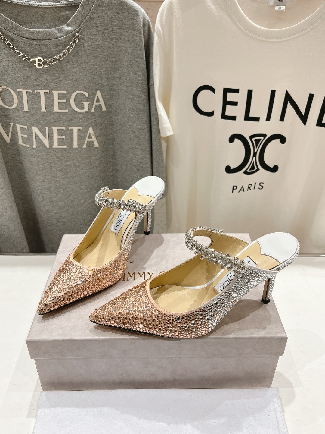 Jimmy Choo Bing Slingback Diamond High-Heeled Sandals