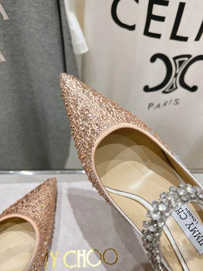 Jimmy Choo Bing Slingback Diamond High-Heeled Sandals