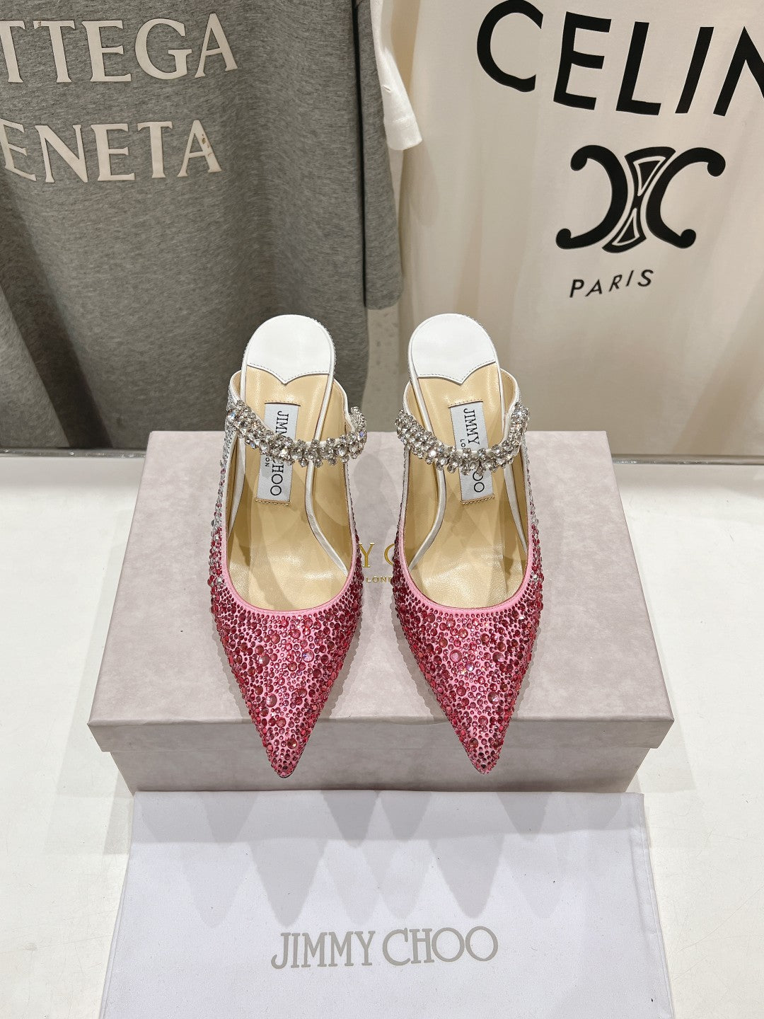 Jimmy Choo Bing Slingback Diamond High-Heeled Sandals