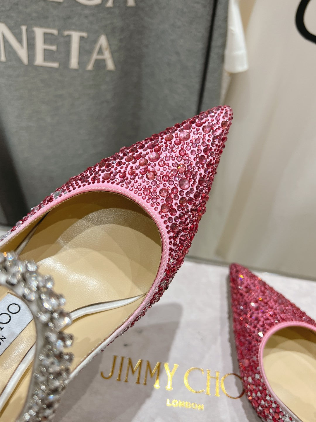 Jimmy Choo Bing Slingback Diamond High-Heeled Sandals