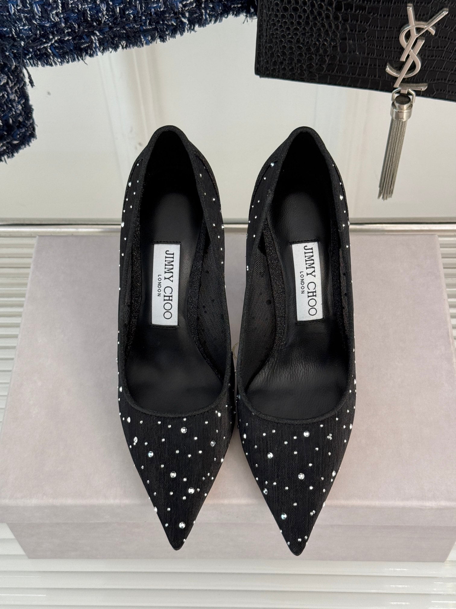 Jimmy Choo Classic Mesh High Heels