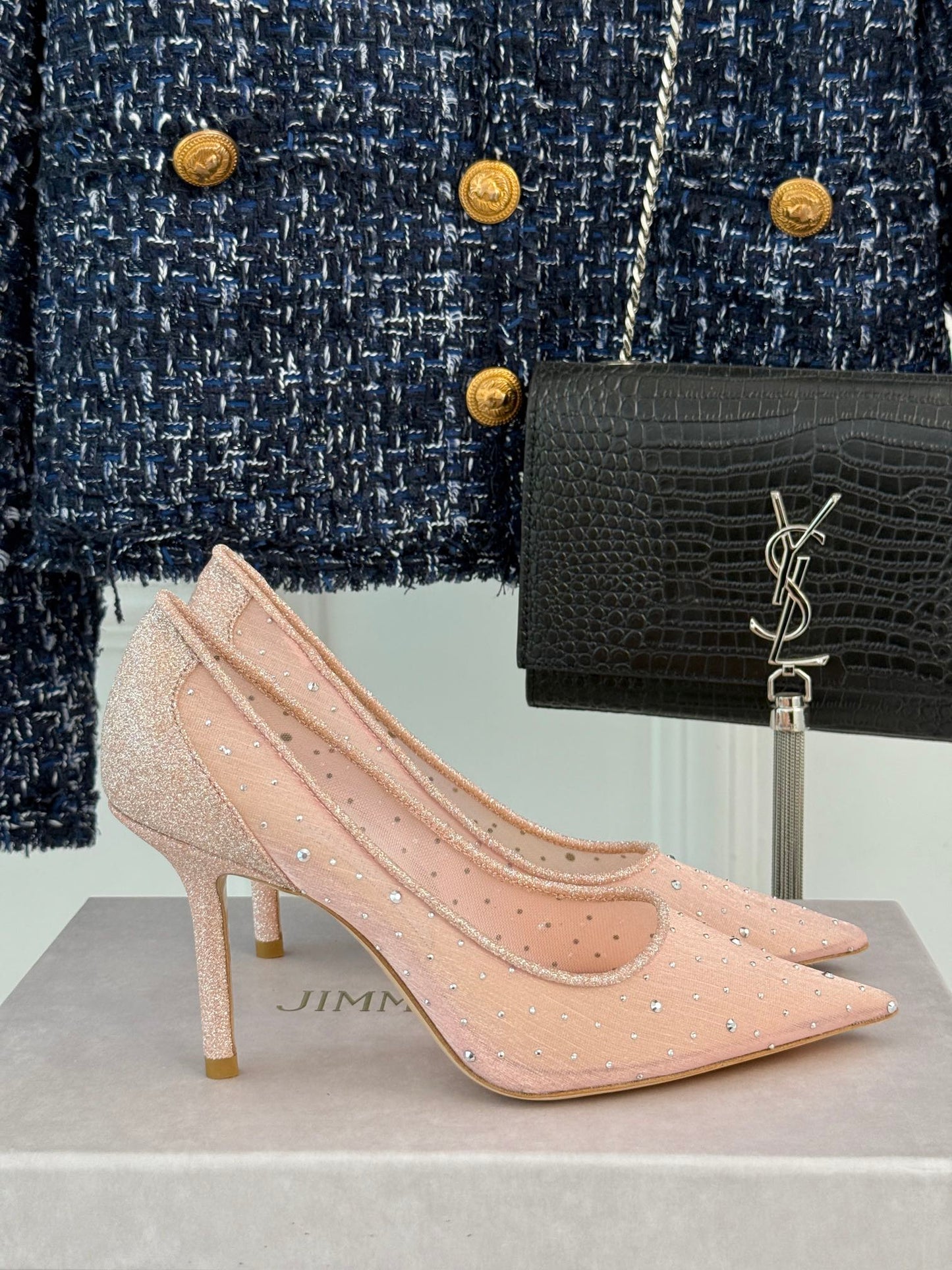 Jimmy Choo Classic Mesh High Heels