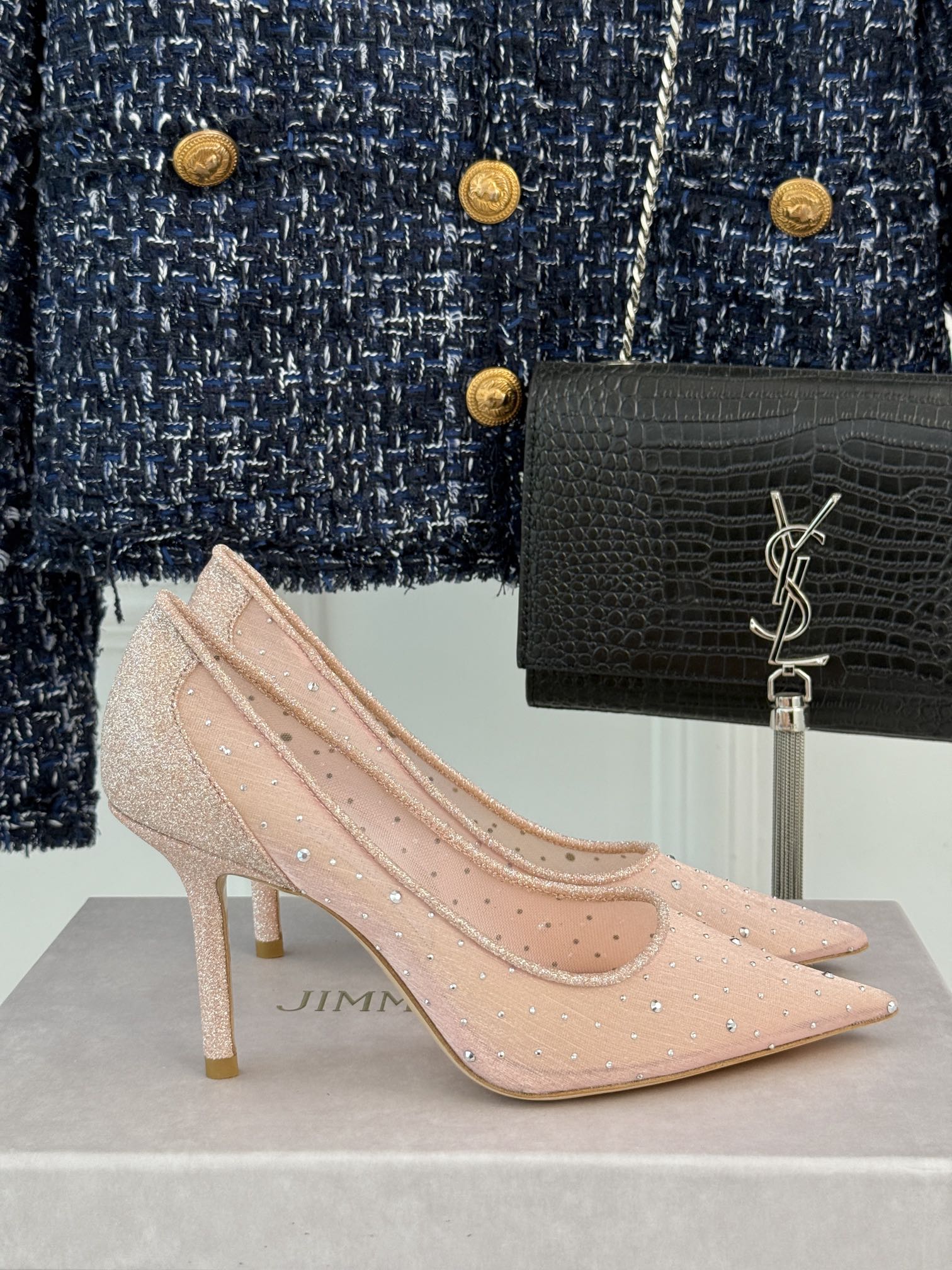 Jimmy Choo Classic Mesh High Heels