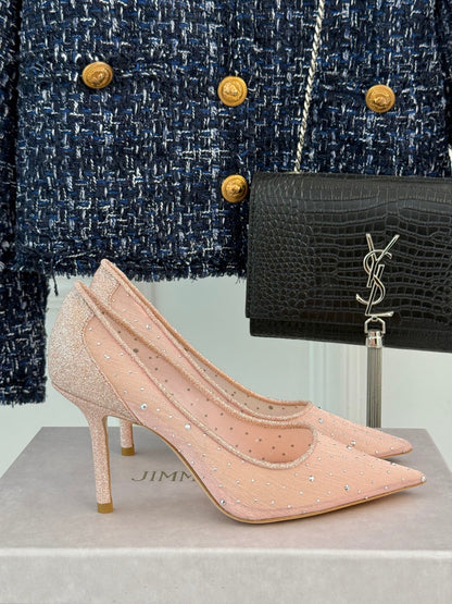 Jimmy Choo Classic Mesh High Heels