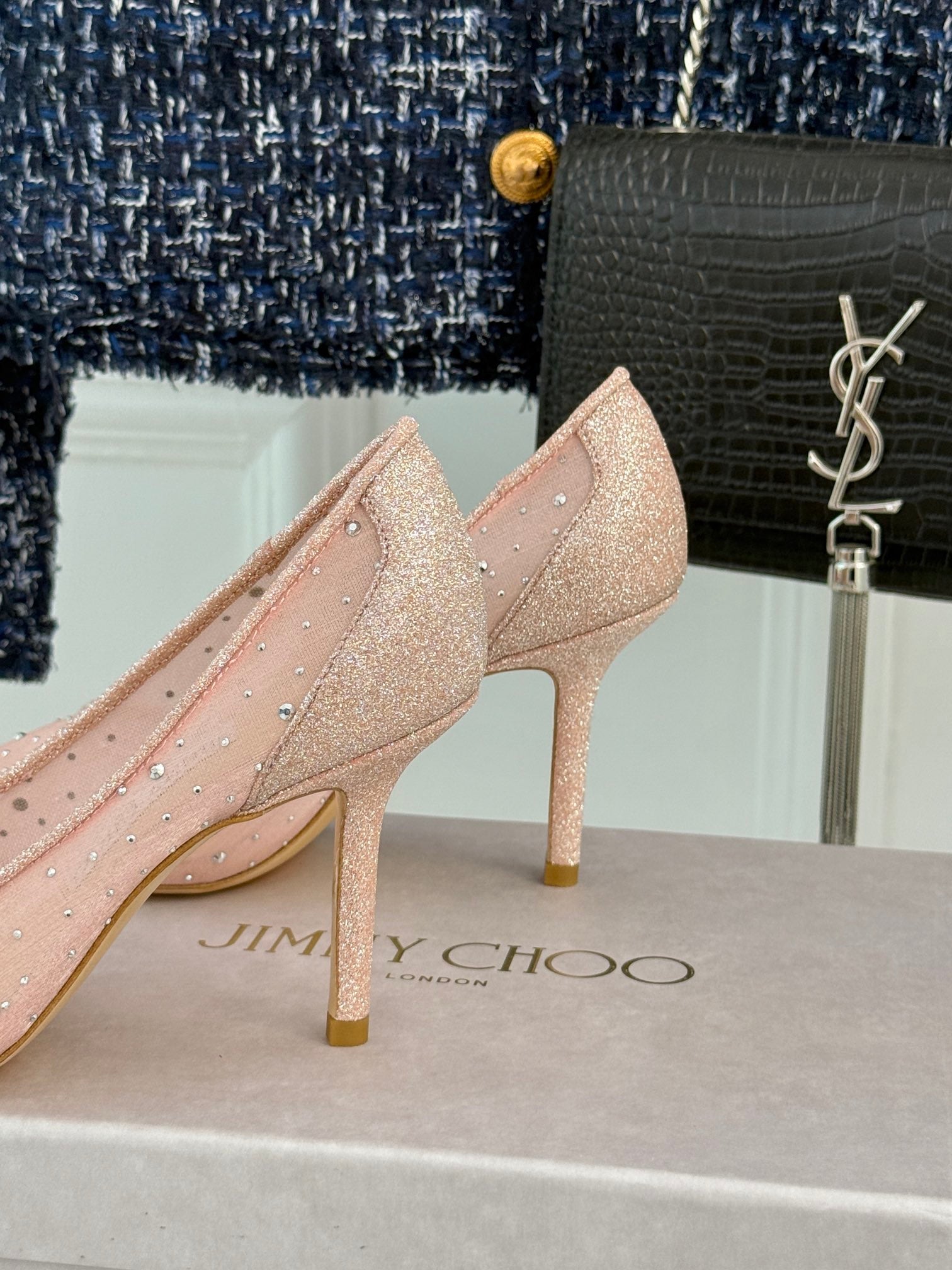 Jimmy Choo Classic Mesh High Heels