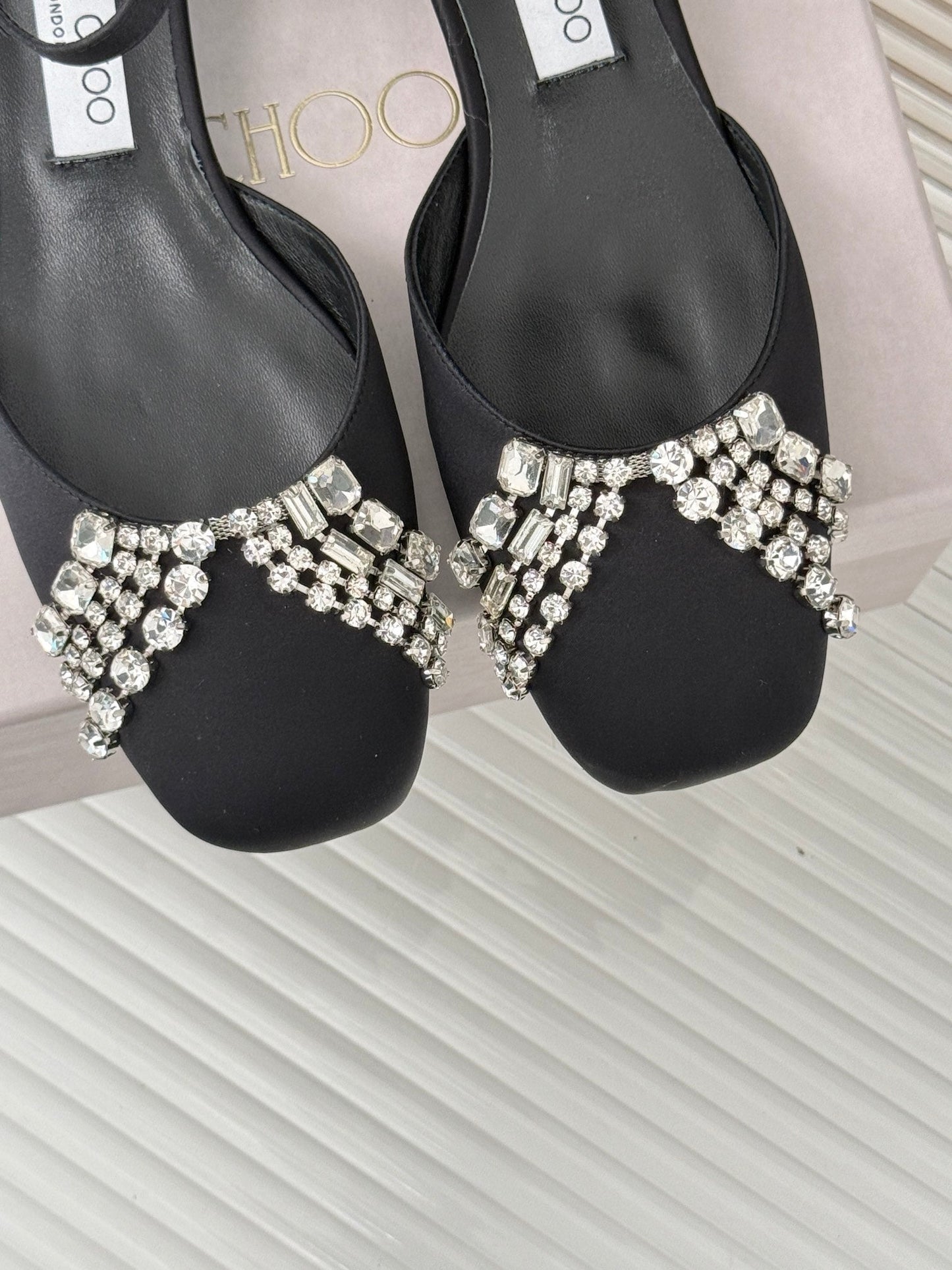 Jimmy Choo Sacaria Pearl-Embellished Satin Sandals
