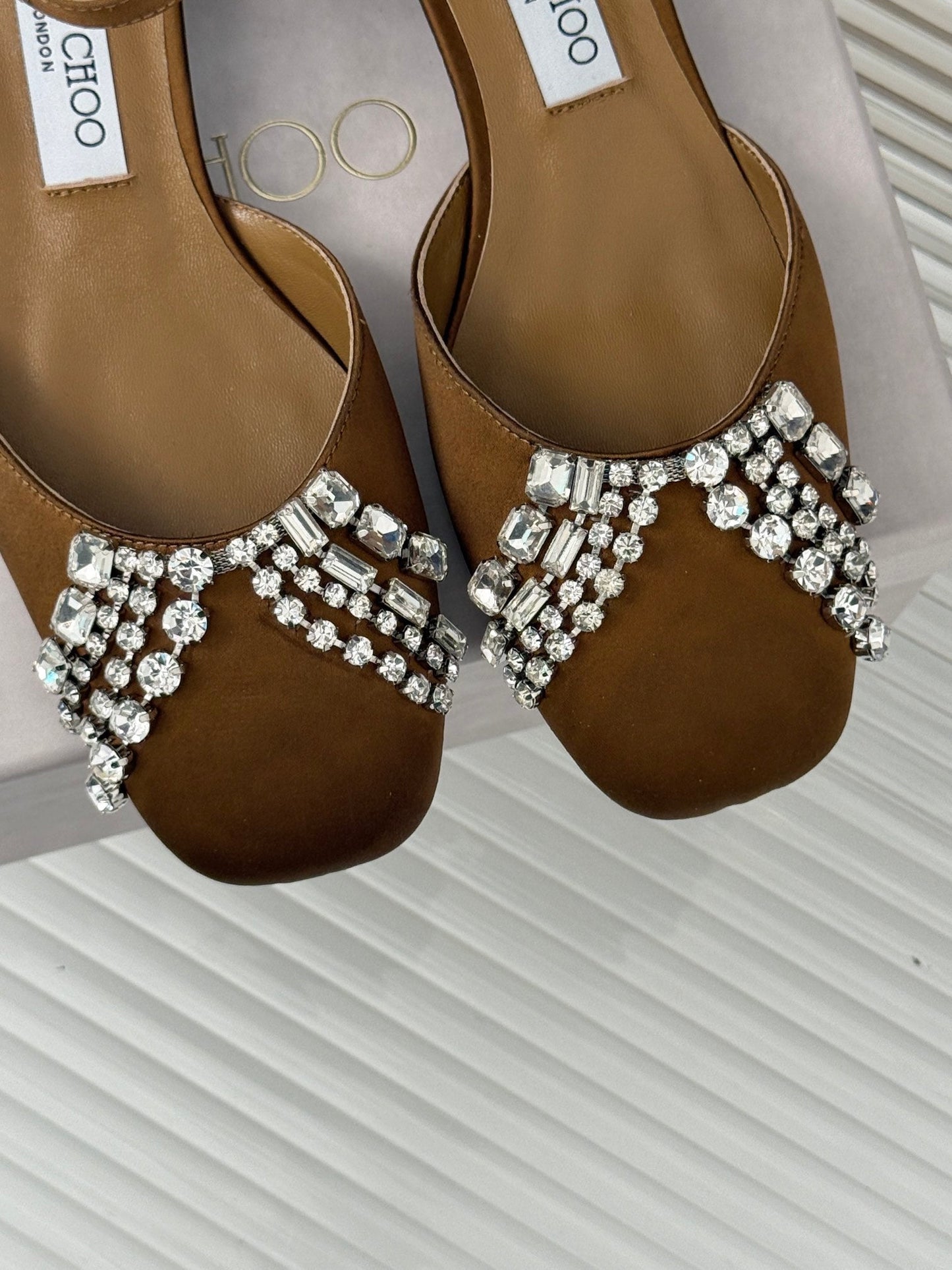 Jimmy Choo Sacaria Pearl-Embellished Satin Sandals