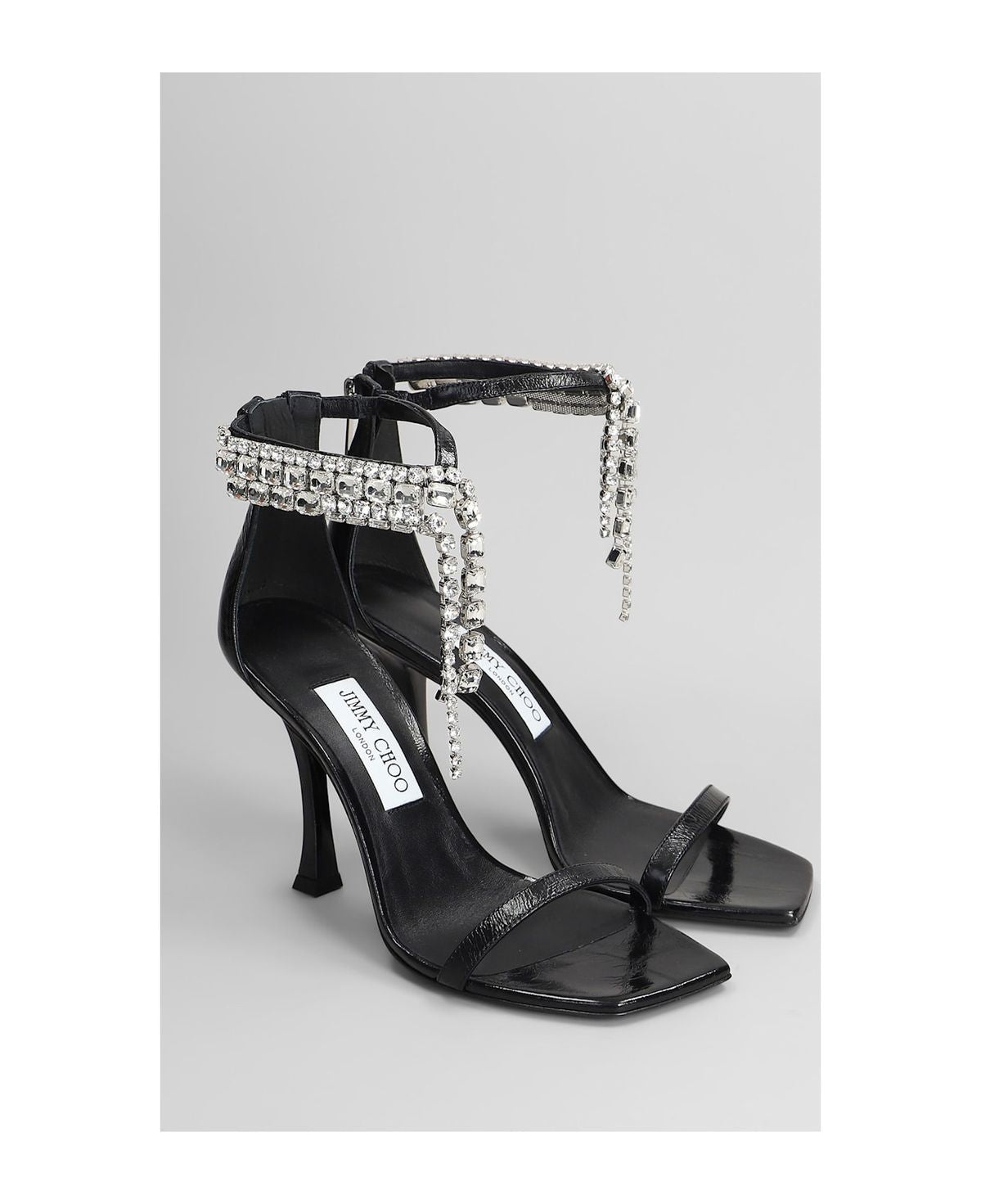 Jimmy Choo Verity 100 Embellished Satin Sandals