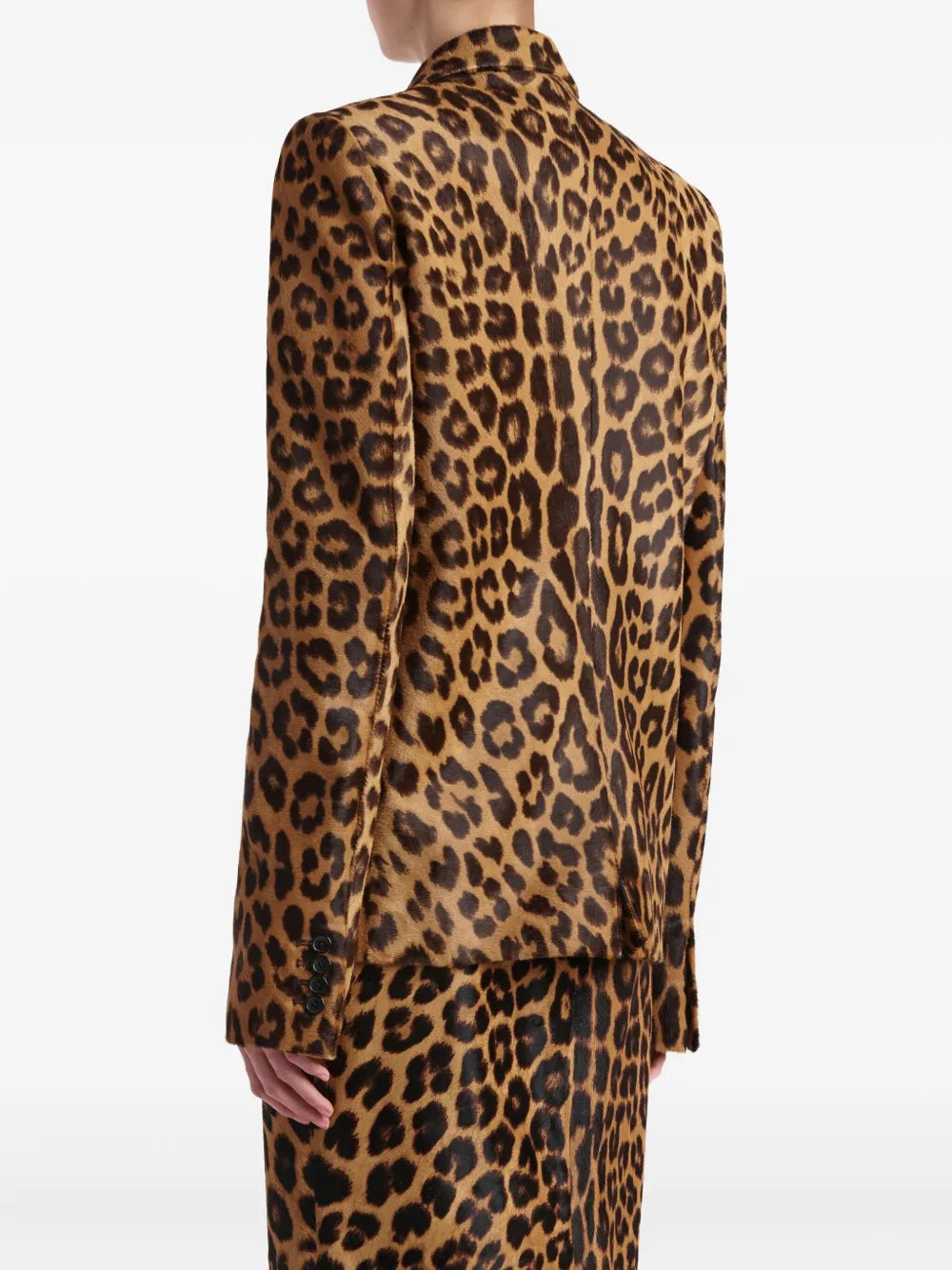 Khaite Leopard-Print Calf Hair Jacket