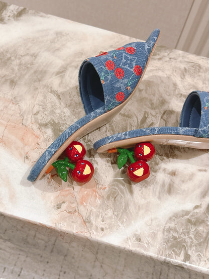 LV x TM Lily Cherry Heel