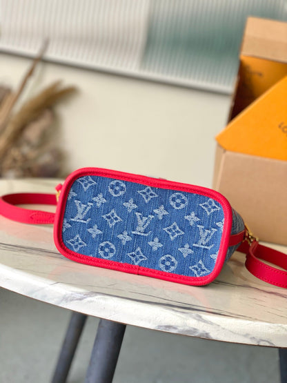 LV x TM Neverfull Inside Out BB Monogram Denim Bag