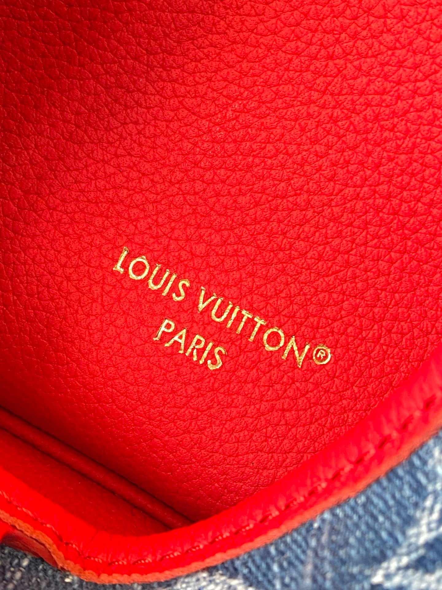 LV x TM Neverfull Inside Out BB Monogram Denim Bag