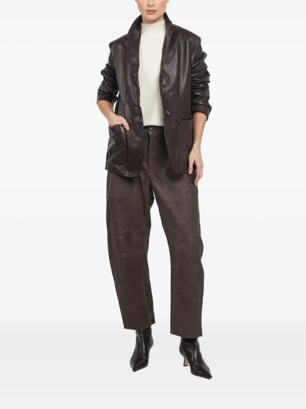 Lemaire Classic Leather Blazer