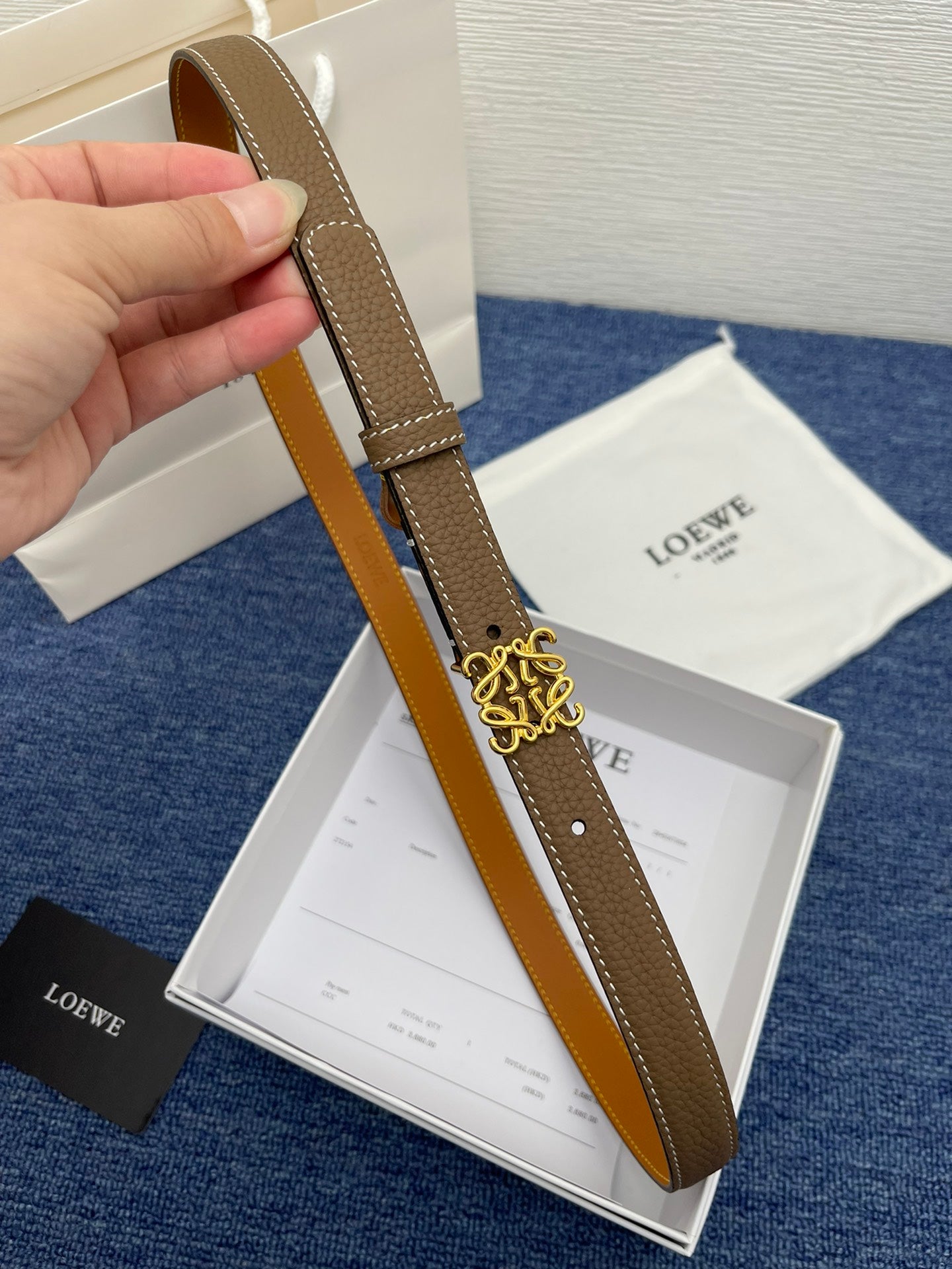 Loewe Anagram Buckle Belt