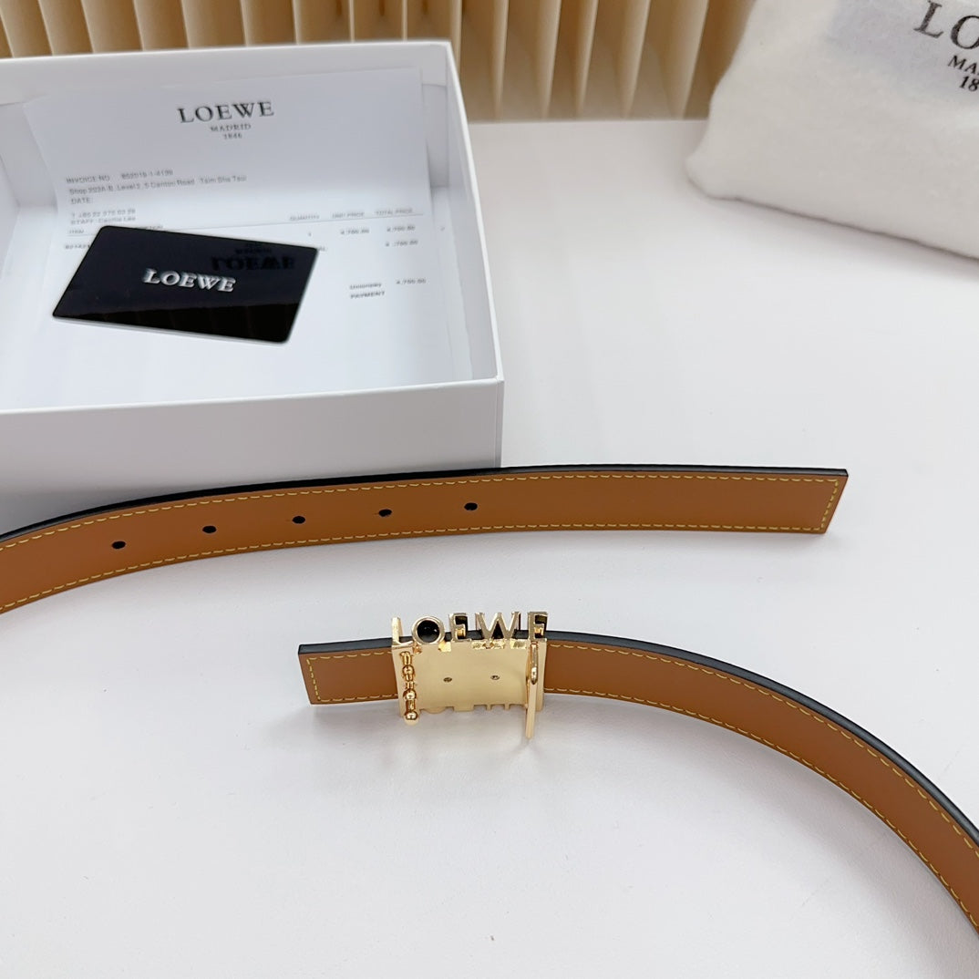 Loewe Anagram Calfskin Reversible Belt