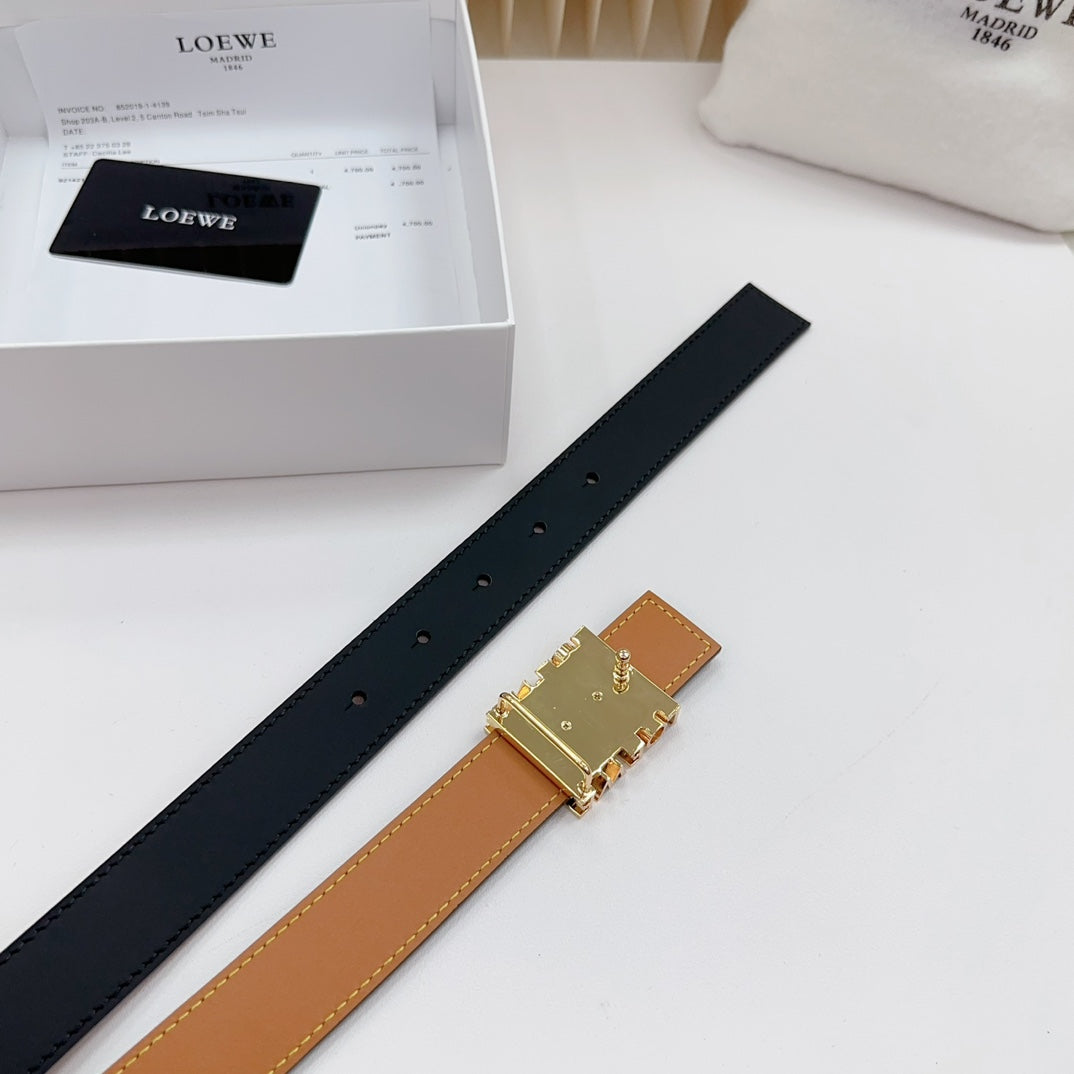 Loewe Anagram Calfskin Reversible Belt