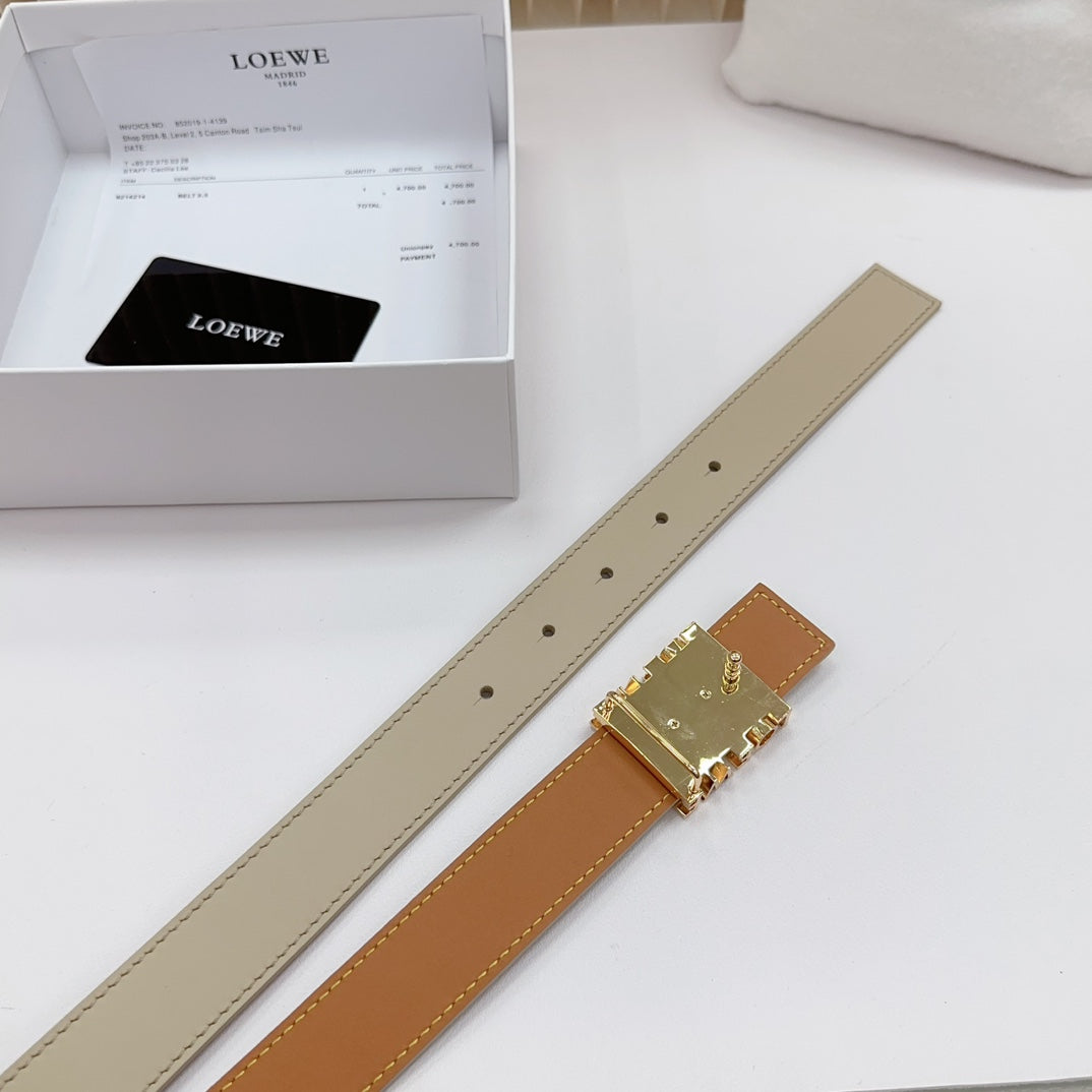 Loewe Anagram Calfskin Reversible Belt