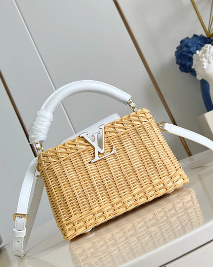 Louis Vuitton Capucines Mini Raffia