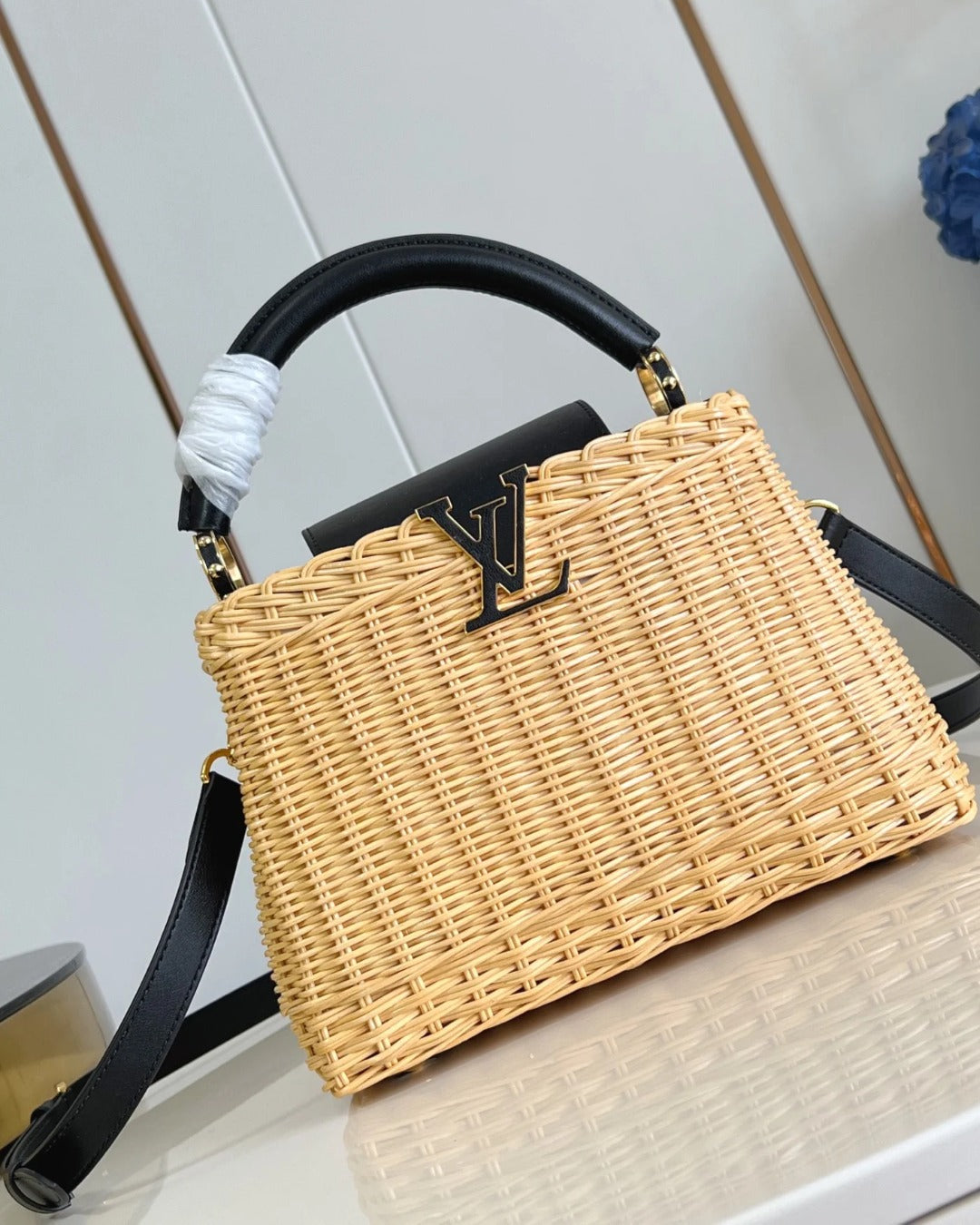 Louis Vuitton Capucines Mini Raffia