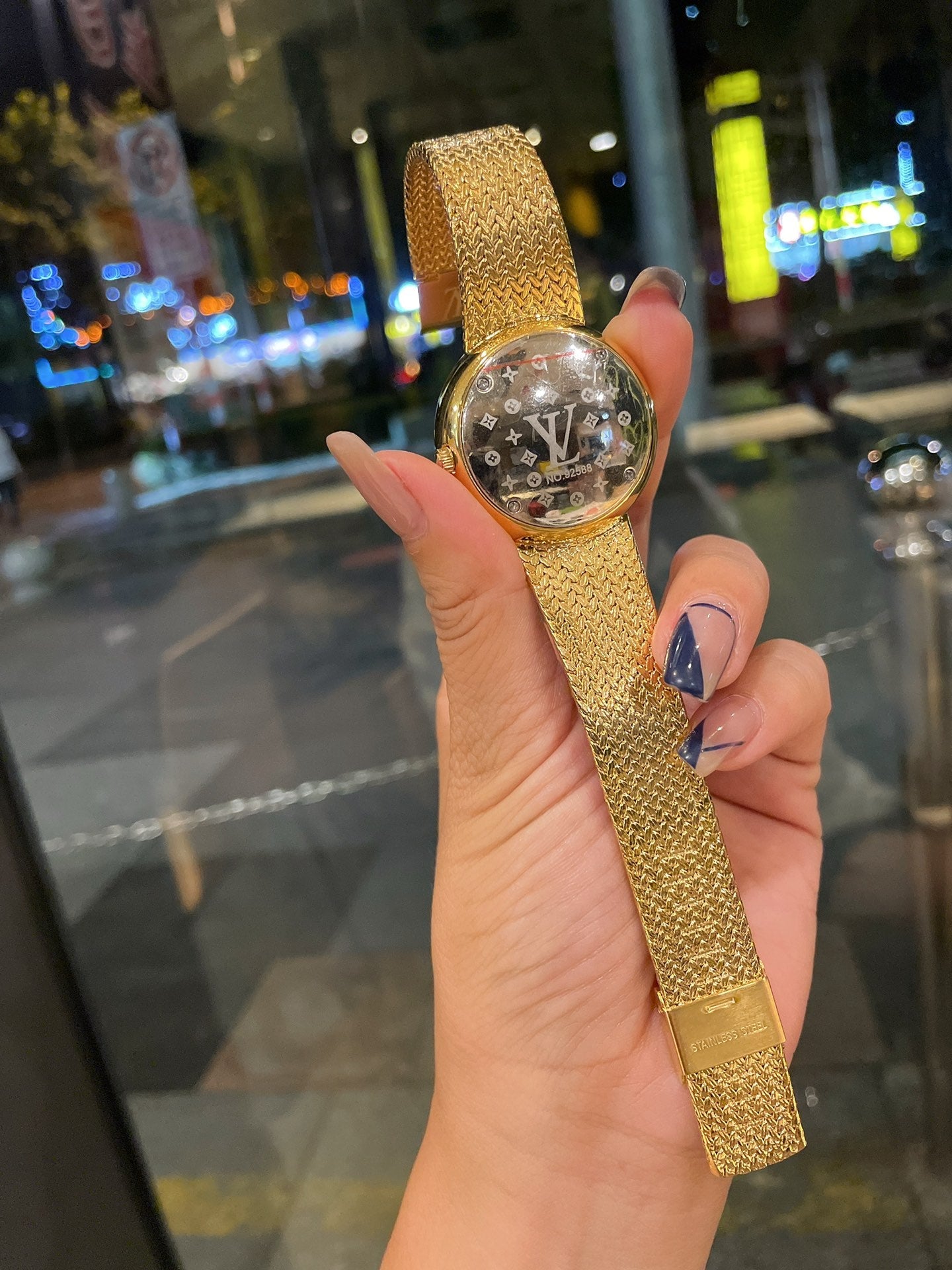 Louis Vuitton Tambour Monogram Diamond Pave Watch