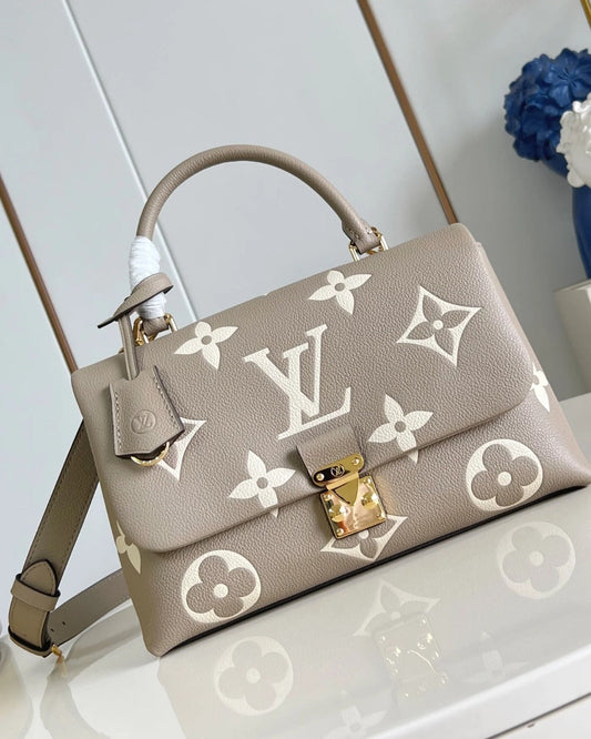 Madeleine MM Bicolor Monogram Empreinte Leather Bag