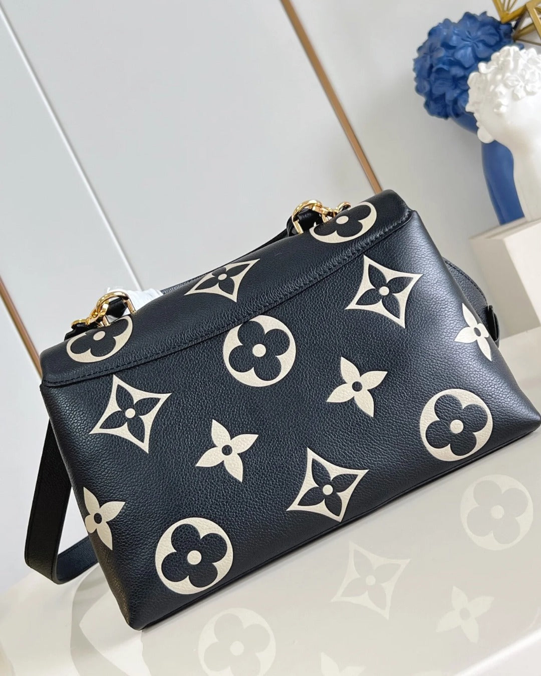 Madeleine MM Bicolor Monogram Empreinte Leather Bag