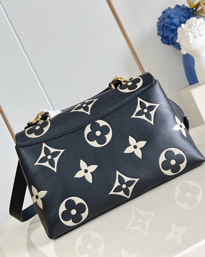 Madeleine MM Bicolor Monogram Empreinte Leather Bag