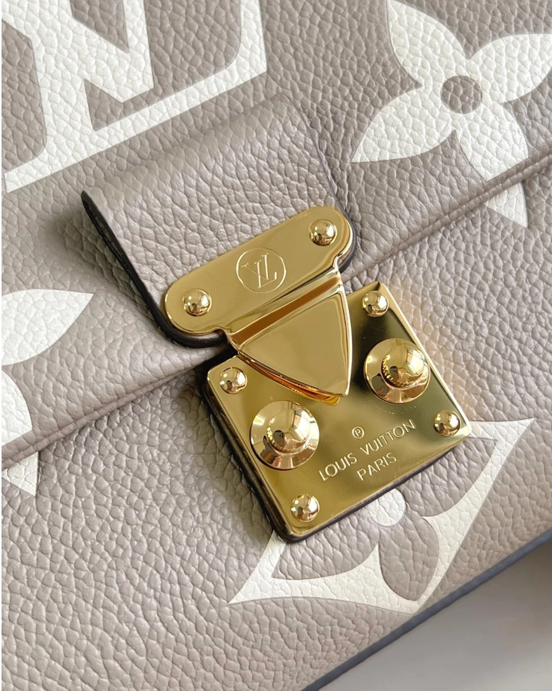 Madeleine MM Bicolor Monogram Empreinte Leather Bag