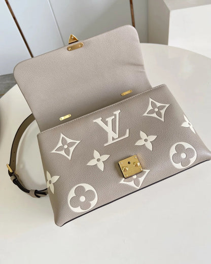 Madeleine MM Bicolor Monogram Empreinte Leather Bag