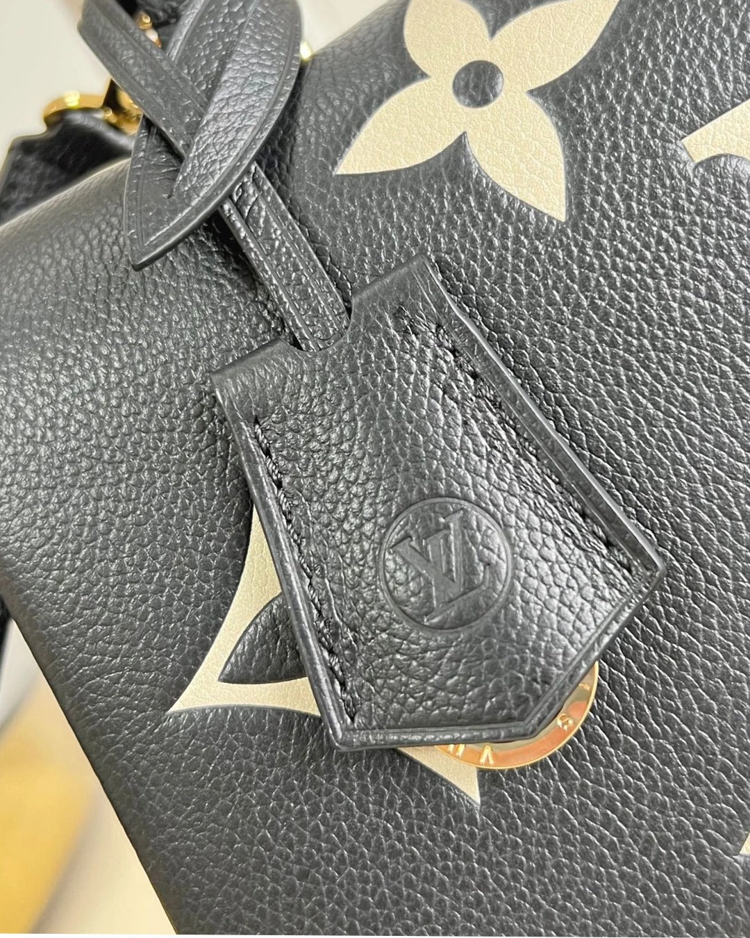 Madeleine MM Bicolor Monogram Empreinte Leather Bag