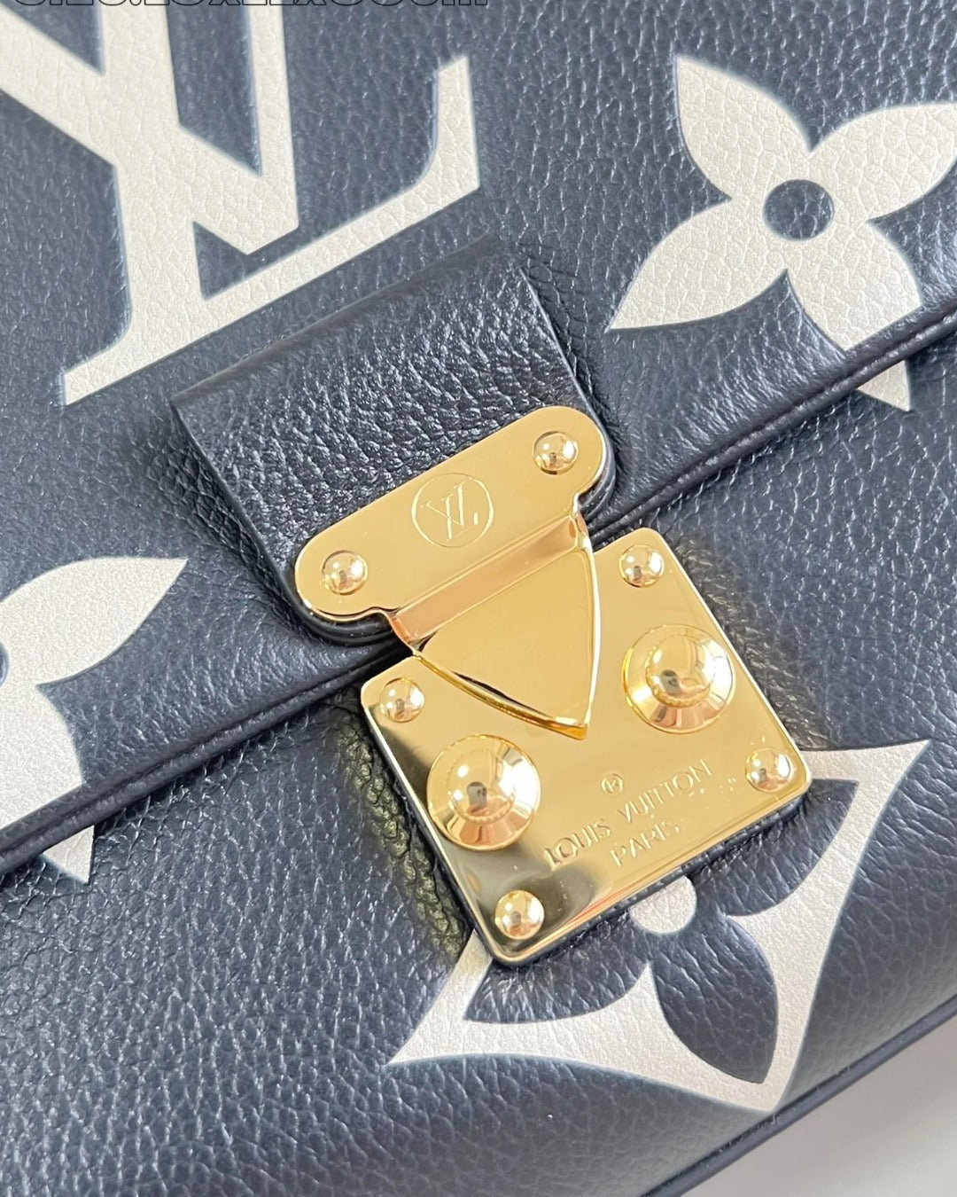 Madeleine MM Bicolor Monogram Empreinte Leather Bag