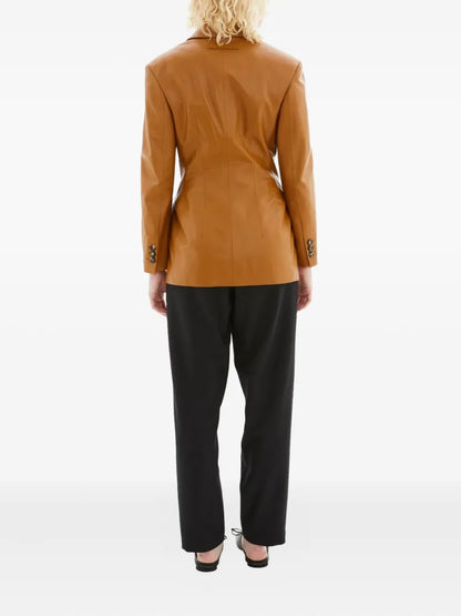 Maison Margiela Leather Single-Breasted Blazer