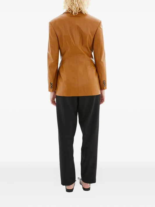 Maison Margiela Leather Single-Breasted Blazer