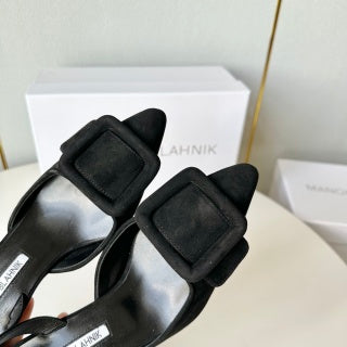 Manolo Blahnik Maysli Suede Slingbacks