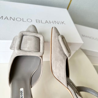 Manolo Blahnik Maysli Suede Slingbacks