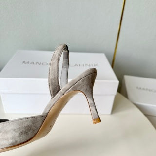 Manolo Blahnik Maysli Suede Slingbacks