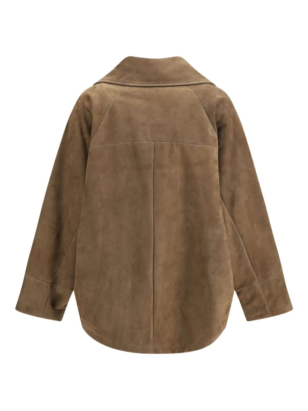 Max Mara Oversized Suede Jacket in Camel Brown