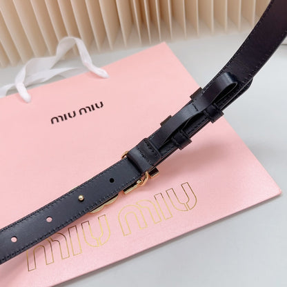 Miu Miu Logo Lettering Buckle Belt