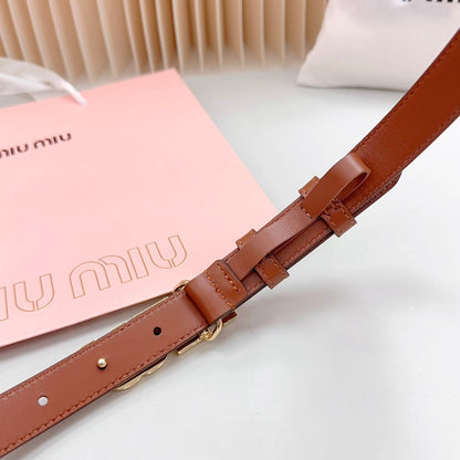 Miu Miu Logo Lettering Buckle Belt