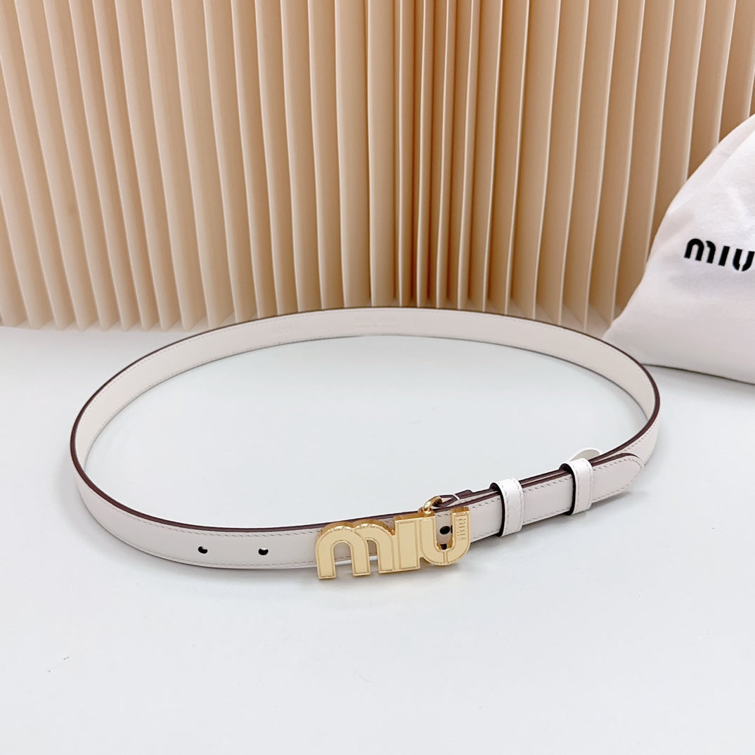 Miu Miu Logo Lettering Buckle Belt