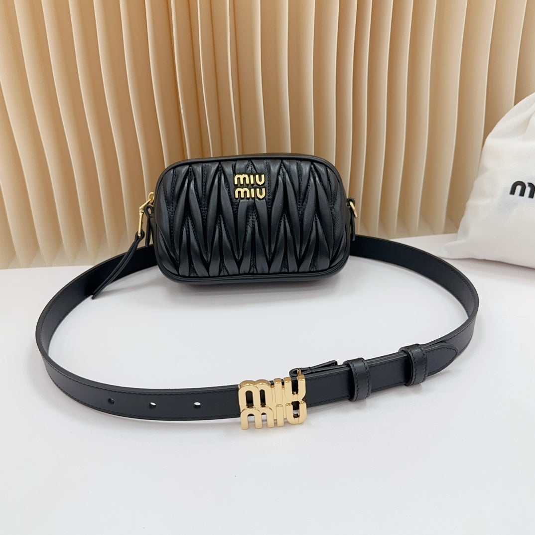 Miu Miu Matelassé Leather Belt Bag