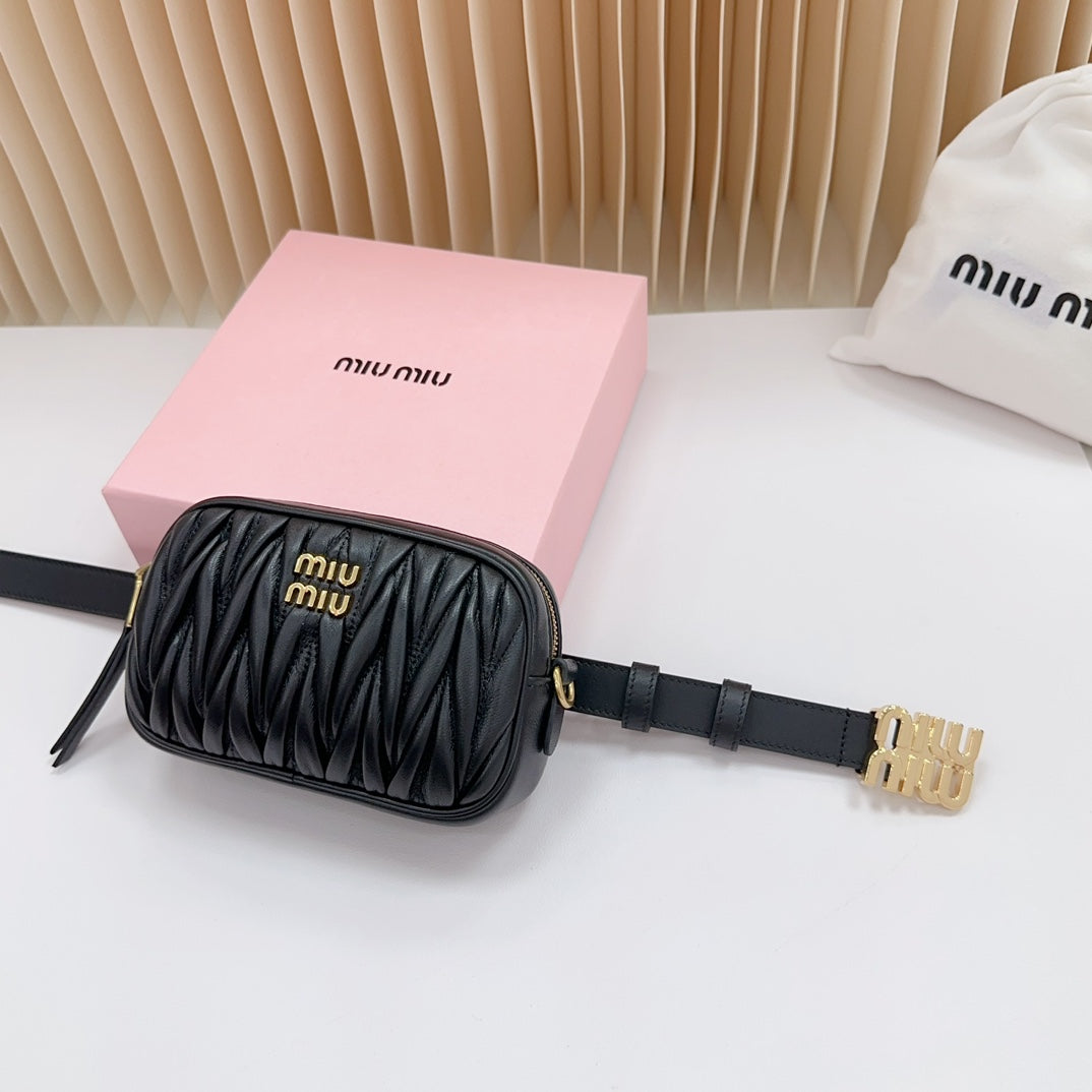 Miu Miu Matelassé Leather Belt Bag