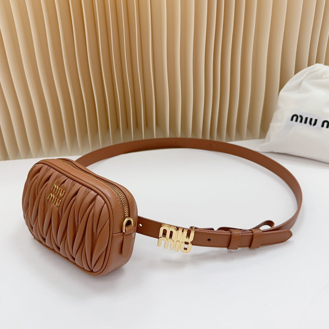 Miu Miu Matelassé Leather Belt Bag